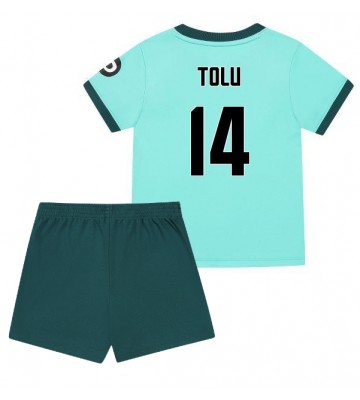 Wolves Tolu Arokodare #14 Replica Away Stadium Kit for Kids 2025-26 Short Sleeve (+ pants)
